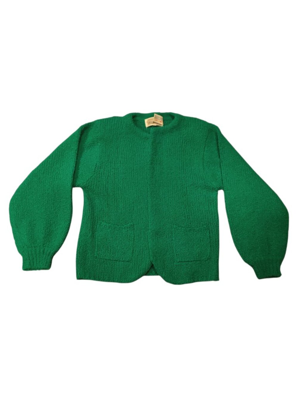 The Import Workshop Vintage Green Sweater Cardigan with Pockets Size Small